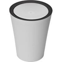 Kosz na śmieci z pokrywą Flip Round White Black 8.5 L