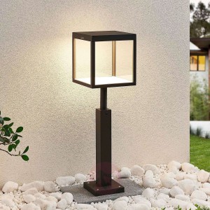 Słupek ogrodowy LED Cube, szary grafit, IP54, 60cm