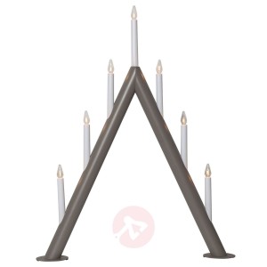 Świecznik Circum, 7-punktowy, szarobrązowy