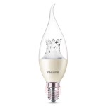 E14 6W 827 żarówka płomyk LED, warmglow