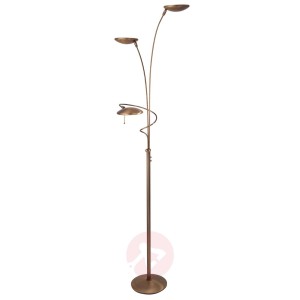 Stylowa lampa stojąca LED Diamond, kolor brązu