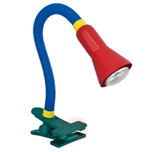 Kolorowa lampa stołowa Couleur z klipsem