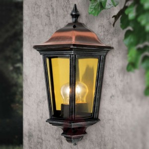 Kinkiet zewnętrzny Antoine półskorupa