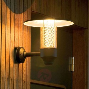 Zewnętrzna lampa ścienna NOVA w 3 kolorach, czarny