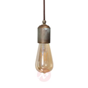 Lampa wisząca Allen, antyczny mosiądz, 1-punktowa