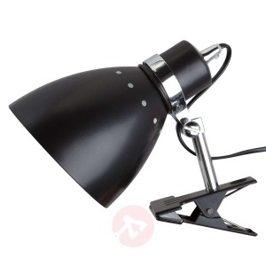 Praktyczna lampa z klipsem Spring, czarna