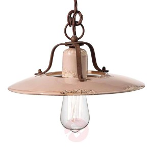Ceramiczna lampa wisząca Giorgia, 30 cm, stary róż