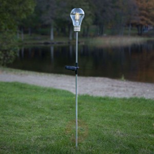 Lampa solarna LED Fille, żarówka z grotem ziemnym