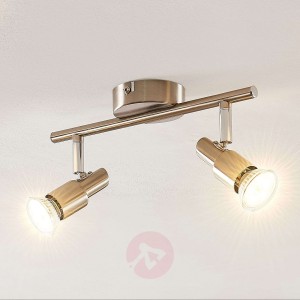 ELC Farida lampa sufitowa LED, nikiel, 2-punktowa