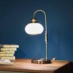 Lampa stołowa NOSTALGIKA postarzany mosiądz