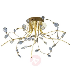 B-Leuchten Crystal lampa sufitowa, mosiądz, 54 cm