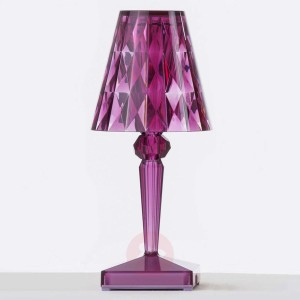 Dekoracyjna lampa stołowa LED Battery IP54, śliwka