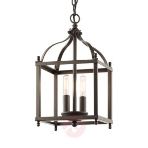 Lampa wisząca Larkin w kolorze brązu, 2-punktowa