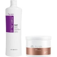 Fanola No Yellow Shampoo 1000ml + Wella Fusion Intense Repair Mask 500ml