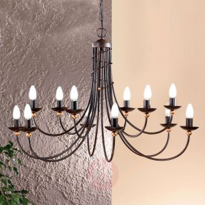 Żyrandol GARDA w stylu dworkowym, 12-punktowy