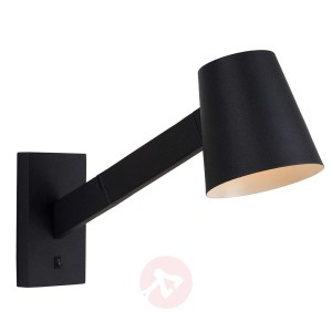 Czarna lampa ścienna Mizuko w stylu skandynawskim