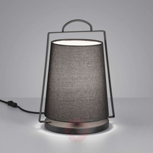 Helestra Uka lampa stołowa klosz z tkaniny czarna