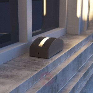 Lampa zewnętrzna LED Marka, aluminium, ciemnoszara