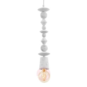 W stylu vintage – biała lampa wisząca Avoltri