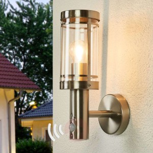 Lampa ścienna Djori z czujnikiem, zewnętrzna