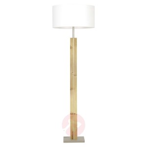 HerzBlut Dana lampa podłogowa, drewno limby, biała