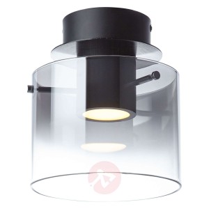 Lampa sufitowa LED Beth, szkło czarne, 1-pkt.