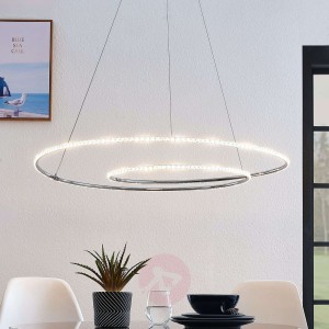Lindby Lucy lampa wisząca LED, 90cm, kryształ
