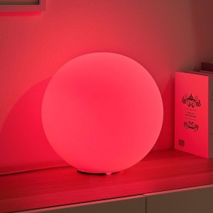 Lindby Smart lampa stołowa LED RGB Rhona, kula