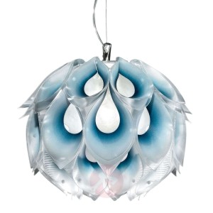 Atrakcyjna lampa wisząca FLORA S, niebieska