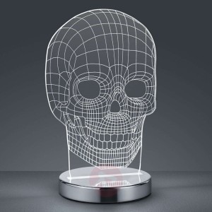 Zmiana barwy światła – lampa stołowa LED Skull