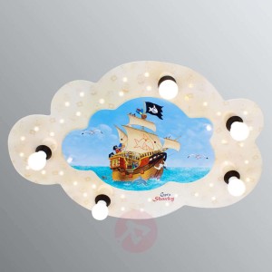 Jak chmura, lampa sufitowa Capt'n Sharky z LED