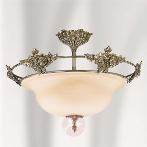 Wspaniała lampa sufitowa RIALTO bursztyn