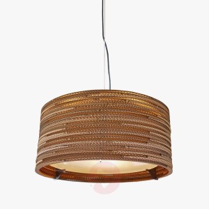 Lampa wisząca Drum z kartonu z recyclingu 45  cm