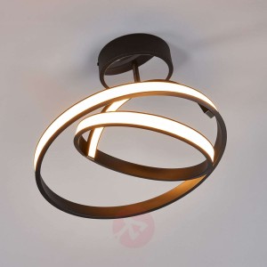 Futurystyczna czarna lampa sufitowa LED Largo