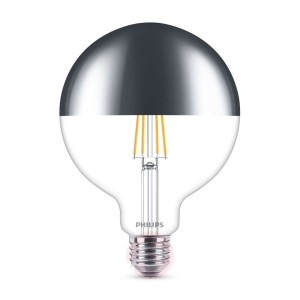 Philips żarówka kulista LED E27 G120 8W lustrzana