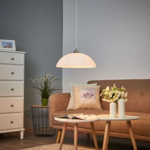 Lampa wisząca KINGA o klasycznym kształcie, nikiel