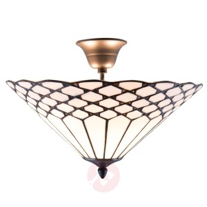 Klasyczna lampa sufitowa Kisa, styl Tiffany