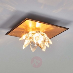 Lampa sufitowa Fiore ze złotem i kryształem 1-pkt.