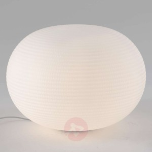 Designerska lampa stołowa Bianca ze szkła, 50 cm