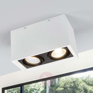 2-punktowa lampa sufitowa LED Loreen, biała