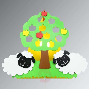 Lampa ścienna Owieczka, dziecięca, z wtyczką