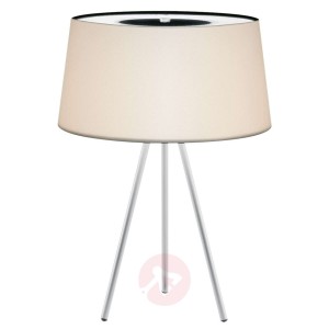 Lampa stołowa Tripod kremowa stelaż szary