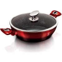 Garnek z przykrywką Metallic Black Burgundy 28 cm