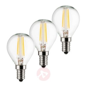 Żarówka kropla LED E14 4W 2 700 K filament 3 szt.