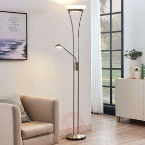 Lampa LED oświetl. sufit Amadou z lampką, nikiel