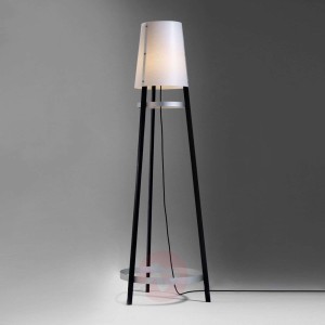 Lampa stojąca Wai Ting kabel dąb czarny