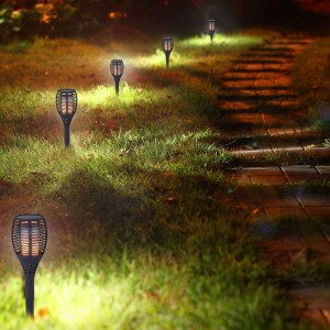 Lampa solarna LED Pochodnia z grotem ziemnym 2szt.