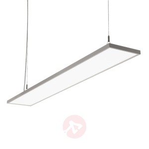 Lampa wisząca LED C95-P, srebrnoszara, 149,4 cm