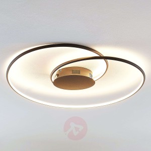 Lindby Joline lampa sufitowa LED, czarna 70 cm