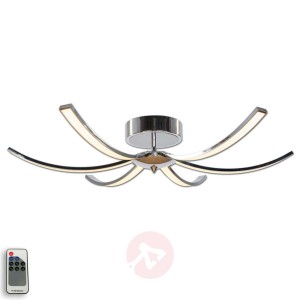 Duża lampa sufitowa LED Largo, kolor chromu